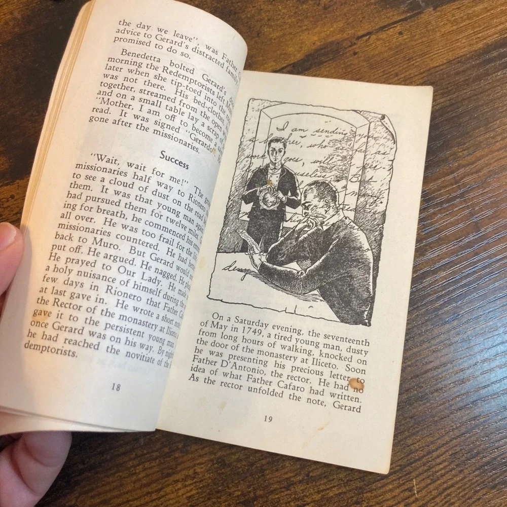 St Gerard Majella Patron of Mothers Catholic Religious Book Vtg 1958 Illustrated